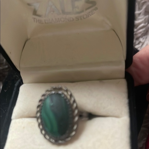 Antique Native authentic late 1960’sGreen  Turquoise Sterling Silver signed ring - Picture 1 of 16